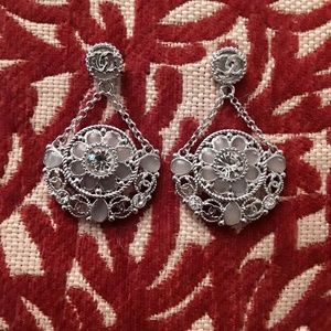 Authentic Chanel filigree dangle earrings